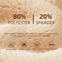 Fleece Lined Tights Women Fake Translucent Warm Pantyhose Leggings Sheer Thick Tights for Winter (L)