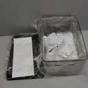 2 Pack Trash Bag Holder Under Sink Stackable, Plastic Garbage Bag Dispenser with Lid, Trash Bag Storage Dispenser Roll Holder for Kitchen, Pantry, Laundry Room Organization (Black)