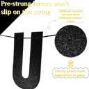 2 x Pre-Strung Black Glitter Retirement Banner,(No DIY)Funny Retirement Party Decorations"I QUIT, CTRL+ALT+RETIRE" Farewell banner,Party Supplies,Gifts and Decorations