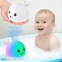 Gigilli Baby Bath Toys, Bath Toys for Kids Ages 1-3, 1 2 3 Year Boy Girl Gift Christmas Stocking Stuffers for Babies 6-12-18 Months Light Up Whale Bath Toy Sprinkler Toddler Birthday Bathtub Water Toy