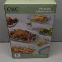 COOK WITH COLOR 8-Piece Deep Glass Baking Dish Set with Plastic Lids – Casserole and Food Storage Containers for Lasagna, Leftovers – Freezer-to-Oven, Microwave & Dishwasher Safe, Sage