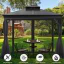 Gazebo Universal Replacement Mosquito Netting, Outdoor Mesh Netting Screen 4-Panel Sidewall with Zipper for Patio, Canopy, Garden and Backyard, Gray(Mosquito Net Only) (Black, 10' x 10')