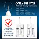 6 Pack Toothbrush Replacement Heads Compatible with WaterPik Sonic Fusion 2.0, FitMount Flossing Brush Head Fit for Water-Pic SF-01W SF-02W and 2.0 SF-03 SF-04