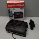 George Foreman Compact 2-Serving Electric Indoor Grill and Panini Press for 12 People, Classic Plates, Black