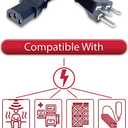 NEMA 6-15P to C13 Power Cord - 3ft, 250V 14AWG 15A Heavy Duty Cable for Bitmain Antminer, U/L Certified