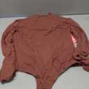 MANGOPOP Women's Crew Neck Short Sleeve Bodysuit Long Sleeve Body Suit T Shirts Basic Slim Fitted Tops (XX-Large)