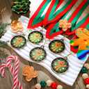 Cholemy 20 Pcs Christmas Trophies 2" Contest Award Christmas Medals Winter Holiday Contest Trophy for Winner First Place Participation Prizes Xmas Party Gift