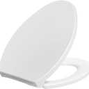 SAMODRA Elongated Toilet Seat (Withstand 440 lbs), Slow Close, One-Click to Quick Release with Installation Hardware, Easy Clean & Change Hinges (Elongated Toilet Seat)