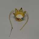 Semato Queen Hearts Peach Crown Headband for Halloween Cosplay Girls Tiara Princess Costume Crystal Crown for Party Gifts (Pink and Blue)