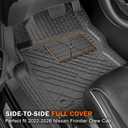 KUST Floor Mats Truck Bed Mat for 2022-2026 Nissan Frontier Accessories (Crew Cab with 2nd Row Under-Seat Storage), 5FT Bed Liner & All Weather Floor Liners Truck Mats, TPE Rubber, Raised Edge