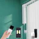 Smart Curtain Track 66-118 Inches, Motorized motor, Automated Rail, Adjustable track length, Wifi App Control, Compatible with Alexa, Google, Remote Controller Included 1.7-3M (5.5-9.8ft)