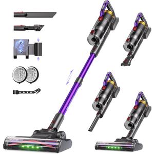 UNINELL HOME UV2 Cordless Vacuum Cleaner, 48000Pa/550W Vacuum Cleaners for Home, Lightweight Stick Vacuum with 65Mins Runtime, Self-Standing&Wall Mount Charging, Tangle-Resistant Vacuum for Pet Hair