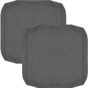 FLYMEI Patio Cushion Covers 24x24x4 Waterproof Outdoor Cushion Cover Replacement 2Packs Outdoor Seat Cushion Slipcover for Rattan Chair Sofa, Dark Grey
