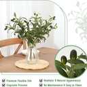Waipfaru 8 Pcs Faux Greenery Stems, Olive Tree Branches for Vases, Artificial Olive Tree Fake Plants for Centerpieces Floral Arrangements Home Decor, 18 Inch