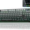 AULA S98 Pro Wireless Mechanical Keyboard with Screen & Knob,2.4GHz/USB-C/BT5.0 Hot Swappable Creamy Keyboard,Pre-lubed Linear Switches,Side Printed PBT Keycaps,RGB Backlit Gaming Keyboards