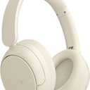 TALIX H30 Hybrid Active Noise Cancelling Headphones, 110H Playtime Hi-Res Audio Bluetooth 6.0 Wireless Over Ear ANC Headphones for Commute/Workout/Gym (Off-White)