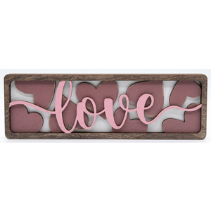 Wood Cutout Front Door Wooden Decor Letters Art Sign Wall Hanging Decor for Restroom Bedroom Cafe Shop Apartment Hotel Rustic Farmhouse Porch Party Valentines' Day Gifts