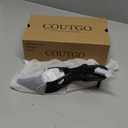 Coutgo Women's Kitten Heel Slingback Pointed Toe Pumps (7, Black)