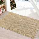 REFETONE Indoor Doormat, Front Back Door Mat 20"x32" Absorbent Rubber Backing Non Slip Door Mats, Low-Profile Resist Dirt Entrance Rugs, Machine Washable Door Rug Inside Floor Mat for Entryway, Beige