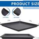 2 Pack 17'' x 17'' Portable AC Drip Pan & Mini Fridge Drip Pan - Leak-Proof Oil Drain Pan for Changing Oil, Multi-Purpose Tray, 17 X 17 X 1.5 Inch