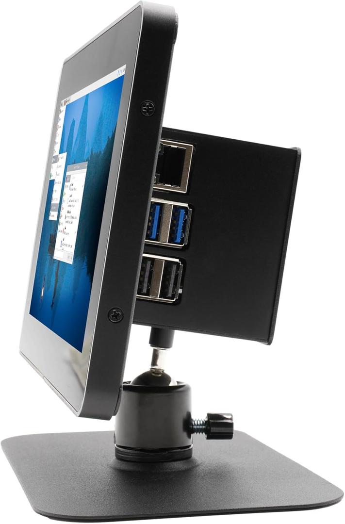 KKSB Display Stand for Raspberry Pi 5 Touch Display 2 with Case for HATs
