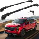 HEKA Roof Rack Cross Bars Fit for KIA Carnival 2022 2023 2024 2025 2026 with Raised Side Rails, Luggage Crossbars Cargo Bag Carrier Aluminum Rooftop Set Canoe Rooftop Black