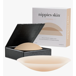 Nippies Nipple Covers for Women - Reusable Sticky Silicone Pasties with Travel Case - Original Circle or Lift Style Availabl