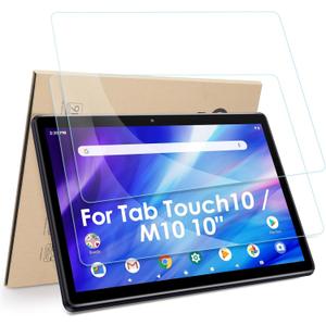 Hianjoo 2-Pack Screen Protectors Compatible with Pritom Touch10 / M10 / M10(3G) / TAB 10 Lite 10 inch Tablet, Tempered Glass [HD Clarity] [9 Hardness] [Easy Installation]