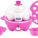 PEEPS x Dash Bunny Rapid Egg Cooker: 7 Egg Capacity Electric Egg Cooker for Hard Boiled Eggs, Poached Eggs, Scrambled Eggs, or Omelets with Auto Shut off Feature - Pink
