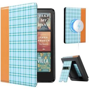 CoBak Stand Case for 7" Kindle Paperwhite 12th Gen 2024 and Kindle Colorsoft with Hand Strap - Compatible with iPhone MagSafe, for Samsung/Belkin/Anker Wireless Charging Pads, Durable, Auto Sleep Wake
