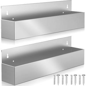 22" Stainless Steel Bottle Holder, Stainless Steel Bottle Holder Rack, Suitable for Bars, Kitchens, garages, etc (2-Pack)