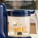 Grownsy Baby Food Maker with Steam Basket, One Step Baby Food Processor Steamer Puree Blender Grinder Mills Machine, Auto Cooking Grinding and Sterili-zing for Healthy Homemade Baby Food, Dark Blue