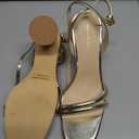 Women's Block High Heels Square Toe Heeled Sandals Ankle Strap Shoes 9