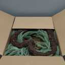 24" Christmas Wreath for Front Door with Bells, Berries & Pinecones, Large Artificial Norfolk Pine Wreath, Heart-Shaped Green Xmas Wreaths for Wall Window Porch Indoor & Outdoor Winter Christmas Decor