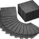 SUPERJARE 0.4'' Thick 24 Pcs 96 Sq Ft Rubber Top Exercise Equipment Mats