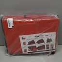 Sattiyrch Christmas Figurine Storage Box & Nutcracker Storage Container, 600D Canvas,Keeps 8 Holiday Figurines,15 Inches,Adjustable Area & Pockets for Decorations