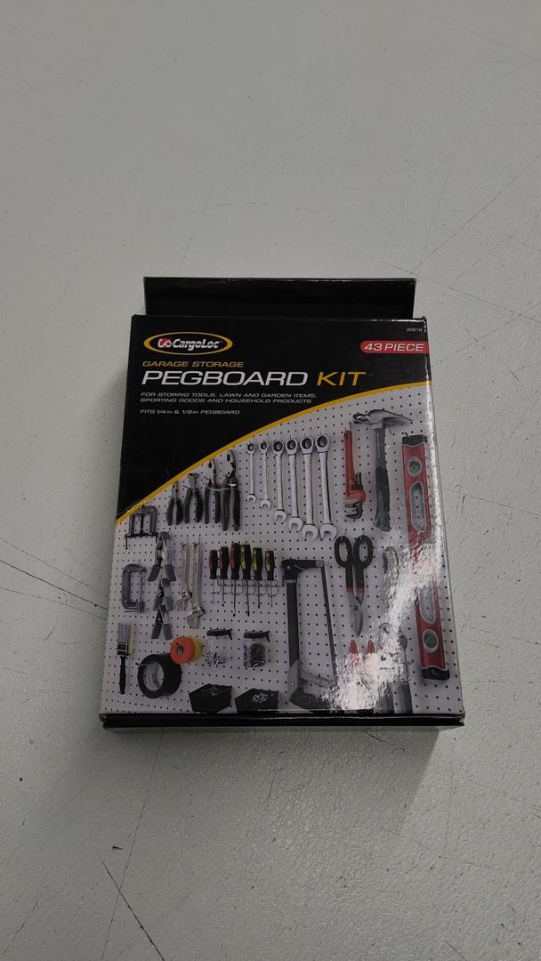 43 Piece CarvoLoc Garage Storage Pegboard Kit