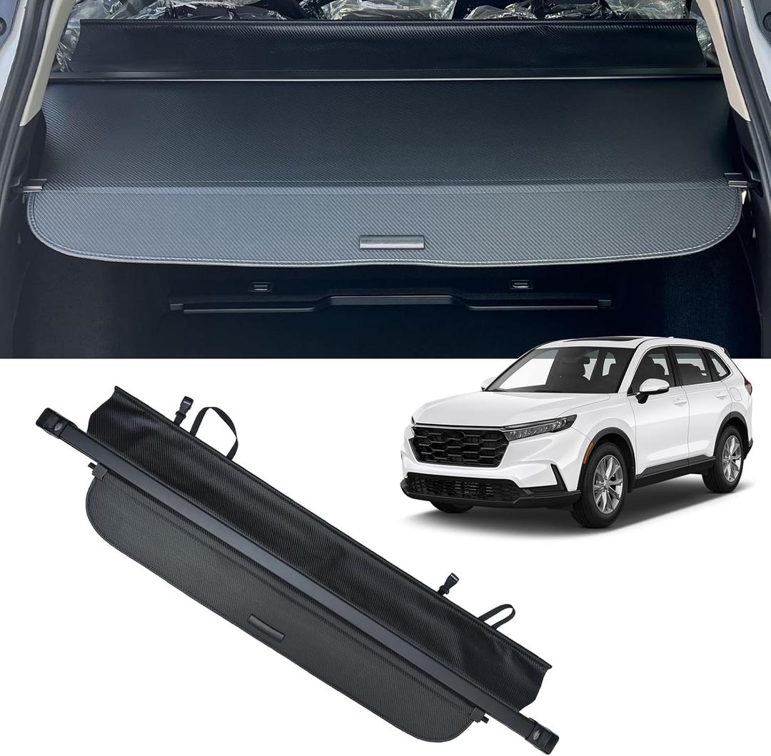 AUXKO Retractable Cargo Cover for Honda CRV 2023-2026, Trunk Cover Shade Cover for 2025 2026 Honda CRV, Shielding Shade Anti-Peeping Luggage Privacy Screen,Carbon Fiber(NOT for Sport Touring Hybrid)