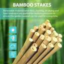 Bamboo Stakes 4FT, 25pcs Plant Stakes, Garden Stakes Specifically Designed for Climbing Plants, Ideal for Tomatoes, Beans, Cucumbers, Peppers, Vines, and More Plant Growth