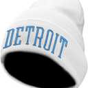 Winter Hat Cities Beanie for Men and Women Knit Cuffed Cap Perfect for Gifts (White)
