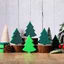 Tioncy 12 Pack Christmas Tree Kitchen Sponges Bulk Dual Sided Scrubber Sponges Dishwashing Non Scratch for Kitchen Accessories Dish Scouring, Green