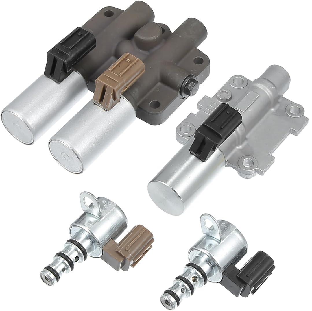 No.28250-P6H-024/28250-P7W-003 Transmission Shift Solenoid Replacement Fit for Honda Odyssey - Pack of 4 Silver Tone Bronze Tone Black Brown