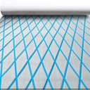 FOCEAN Boat Flooring EVA Foam Boat Decking Marine Mat Non-Slip Self-Adhesive Flooring Sheet for Motorboat Kayak Surfboard Garden Floor Swimming Pools, 94.5''x 47.2'', Grey with Blue Lines (94.5" x 47.2", Grey With Blue Lines)