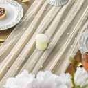 Artoid Mode Pearl Beige Gauze Table Runner 120 Inch 10FT, Seasonal Sheer Dining Holiday Wedding Birthday Baby Shower Table Decor for Home Party
