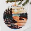 3 x Serene Mountain Sunset Christmas Ornaments: Christmas Tree Decorations & Holiday Ornaments  Holiday Presents, Gift Ideas for Friends, Coworker, Family, and Nature Lovers