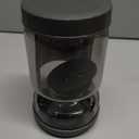 Luvan Pickle Jar with Strainer Flip, 34oz Pickle Container with Strainer, Upside Down Pickle Flip Jar,Glass Pickle Holder with Leakproof Airtight Lid, Hourglass Pickle Storage for Olive,Jalapeno-Grey