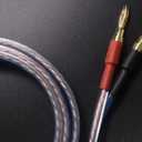 KK YB-ZB 1pair Set(4 Spade Plug & 4 Banana Plug) HiFi OFC Speaker Wire, Spade Plug to Pin Type Plug