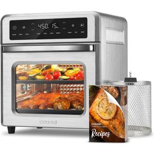 COSORI 11-in-1 Air Fryer Oven, 13Qt Small Footprint Airfryer combo with Rotisserie, Toast, Bake, Roast, Reheat Functions and more, Recipe Book & 6 Accessories Included, Perfect for Small Countertop