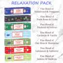 Satya Incense Sticks Gift Set, 7 Scents, Nag Champa, Dragon's Blood, Arabian Jasmine, Super Hit, Green Champa, Goodluck, Attract Money, 15g Each (Relaxation Mix)