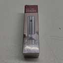 Electric Pepper Grinder & Salt Mill - Battery Operated Stainless Steel Body with Transparent Container LED Light One-Hand Operation Push-Button Switch Adjustable Coarseness Easy Refill & Clean (Silver + single grinder)